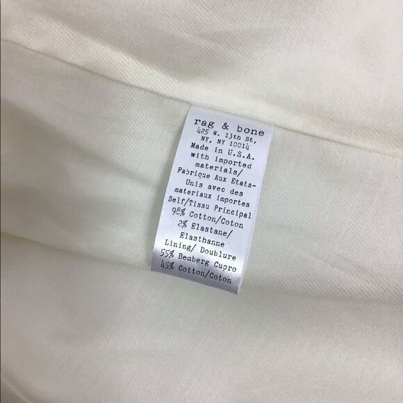 Rag & Bone Sidney Ecru White Blazer Vanilla Hourglass Blazer New Size 10 - Picture 8 of 9